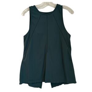 Women’s Perforated Muscle Tank, Green, Women's Size Medium